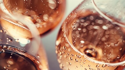 Sticker -  a close up of a bunch of wine glasses with water on the bottom of the glasses and water droplets on the bottom of the glasses and bottom of the glasses.