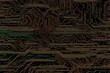 A seamless texture of circuit board patterns, with intricate lines, nodes, and solder points, suitable for digital backgrounds or futuristic designs.