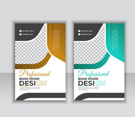 Business presentation A4  size minimalistic book covers design.