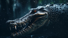 The Crocodile Jaws Of The Reptile A Bone Chilling