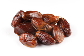 Wall Mural - dried dates isolated on white background