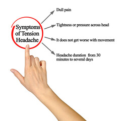 Sticker - Four Symptoms of Tension Headache