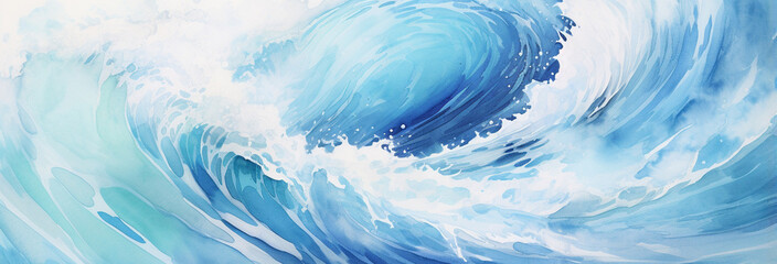 Wall Mural - watercolor sea background