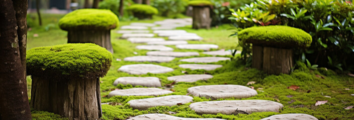 Wall Mural - stone path in the park