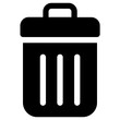 trash can icon, vector illustration, simple design, best used for web, banner or presentation
