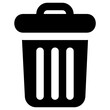 trash can icon, vector illustration, simple design, best used for web, banner or presentation