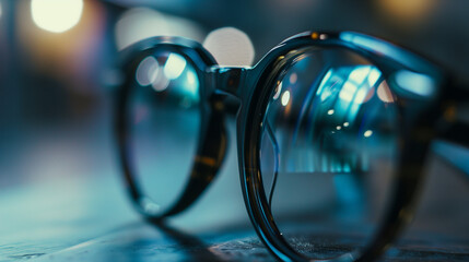 Wall Mural - glasses on wooden background