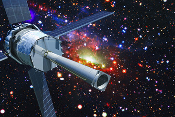 Wall Mural - spaceship in outer space. the elements of this image furnished by nasa.