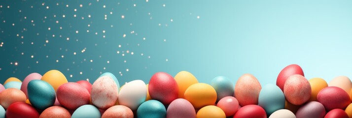 Poster - Easter decoration. Easter colorful eggs