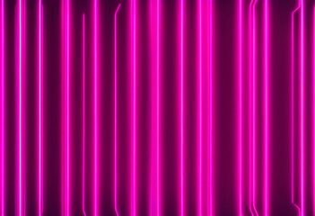 Wall Mural - Neon abstract led lines on a magenta