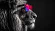 Cool Lion with Sunglasses Portrait