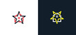 Star Home Real Estate Logo Concept symbol sign icon Element Design. Mortgage, Realtor, House Logotype. Vector illustration template