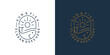 Creative Sun and Fish Logo. Sun Wave, Ocean, Hawaii, Sea Fish with Linear Outline Style. Hawaiian Logo Icon Symbol Vector Design Template.