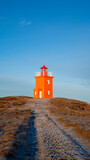 Fototapeta  - Iceland, lighthouse, icelandic horses
