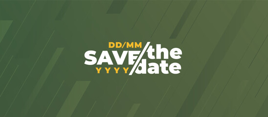 Wall Mural - Save the date banner. Can be used for business, marketing and advertising. logo graphic design of event summit made for Technology and upcoming events. Vector EPS 10