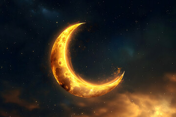 Wall Mural - ramadan Kareem, Ramadan crescent moon