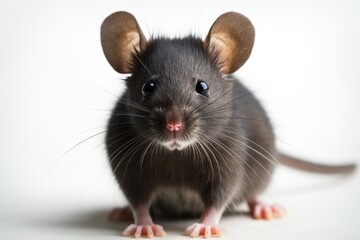 Poster - A small rat with large ears and a long tail. Laboratory animal, testing model for research.