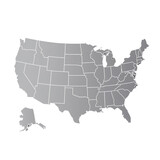 Fototapeta Nowy Jork - a map of the united states