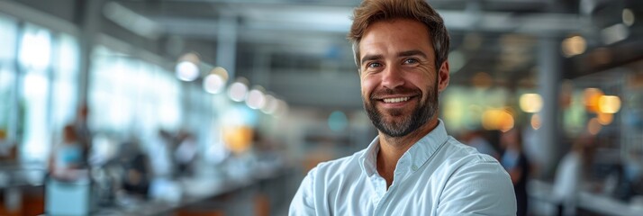 Wall Mural - Portrait of handsome confident man. Best candidate of job