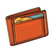 a cartoon of a wallet