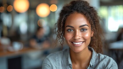 Wall Mural - Portrait of handsome confident woman. Best candidate of job