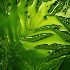 Wall Mural - green leaf background