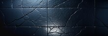 Incident Ray Of Light On A Black Tile Wall With Rocky Stony Texture