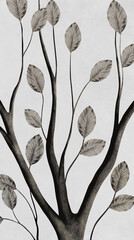 Wall Mural - autumn leaves background illustration