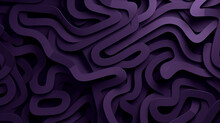 An Abstract Purple Pattern With Three Curves, Dark Palette Chiaroscuro, Puzzle-like Pieces, Embossed Paper, Wallpaper, Spirals