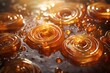 Glistening jalebis, spiral-shaped sweets dripping with sugary syrup
