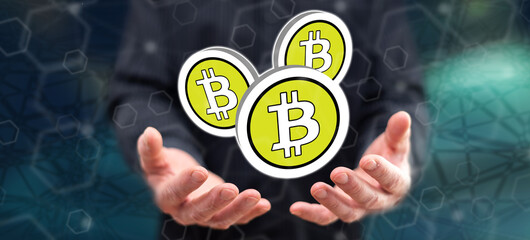 Sticker - Concept of bitcoin