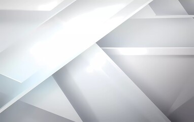 Wall Mural - Glowing white and gray abstract background geometry and layer elements vector. generative ai