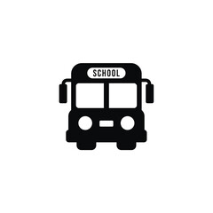 Wall Mural - School bus icon isolated on transparent background