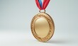 3D gold medal isolated on white background.