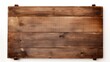 The blank rustic wooden sign board on white background. ready for banner or copy space