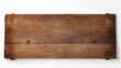 The blank rustic wooden sign board on white background. ready for banner or copy space
