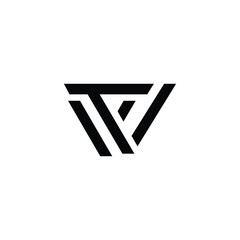 Canvas Print - Initial letter TW logo design template vector illustration