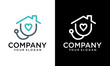 Creative doctor home logo design with stethoscope icon. House Care logo design template, Medical House logo vector