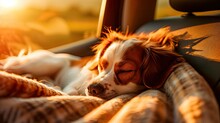 Dog Sleeping In The Sun 