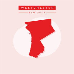 Wall Mural - Vector illustration vector of Westchester map New York