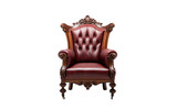 Fototapeta  - Antique Chair, a Majestic Seating Piece Reflecting the Elegance of Eras Past on White or PNG Transparent Background.