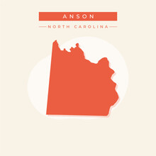 Vector Illustration Vector Of Anson Map North Carolina