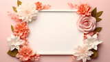 Fototapeta Sypialnia - Flower composition background, decorative flower background pattern, floral border background