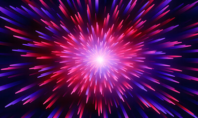 Wall Mural - neon futuristic flashes on black background. motion light lines backdrop. multicolored hyperspace tu