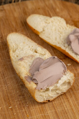 Wall Mural - making a sandwich with chocolate-flavored cheese