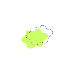 Wall Mural - blob element vector light green color light