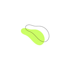 Wall Mural - blob element vector light green color light