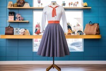 Mannequin Dressed In A 50s Style Poodle Skirt