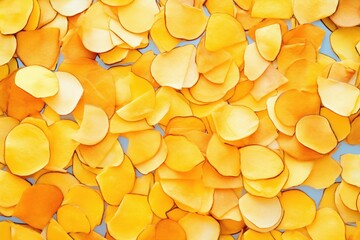 Wall Mural - crisp golden potato chips overlapping