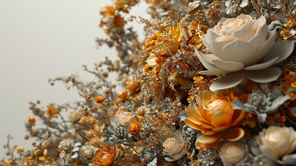 Wall Mural - dried flowers in a vase